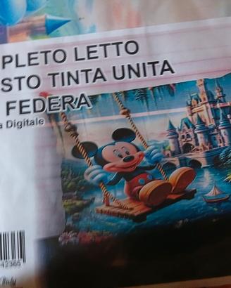 Completo letto vari personaggi Disney varie misure
