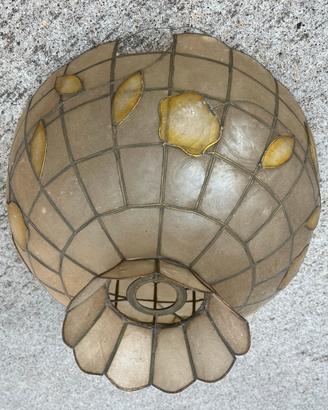 Lampadario stile Tiffany anni 50/60 in conchiglia