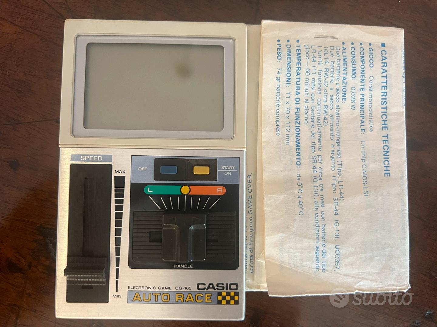 Casio Auto Race CG-105 Vintage Electronic Game - Console e