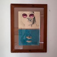 Quadro donna con occhiale e bocca