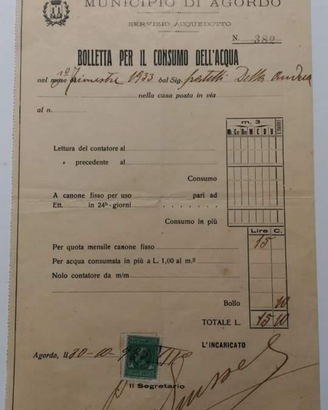Documento antico 1933