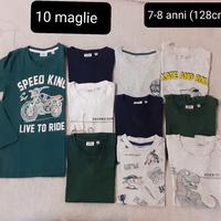 Lotto 10 maglie 7-8 anni Bambino 