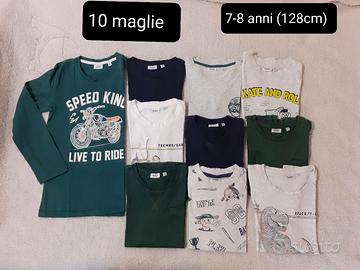 Lotto 10 maglie 7-8 anni Bambino 