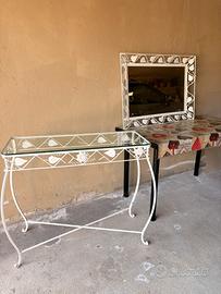 Arredo metallo e specchiera