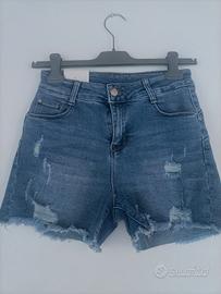 Pantaloncini denim elasticizzato 