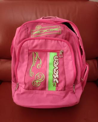 Zaino Seven rosa e verde fluo