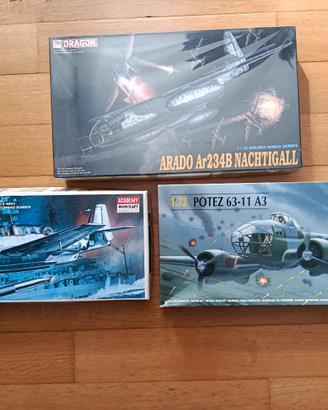 Lotto 16 Kit Modellismo Aerei WWII scala 1/48 1/72