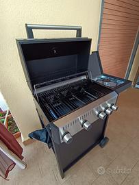 barbecue a gas, 4 manopole + 1 fuoco cottura