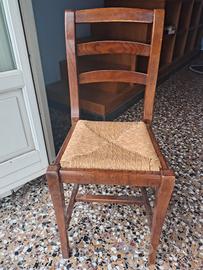 Sedie legno con impagliatura  