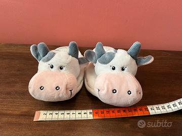 Ciabatte mucche in peluche