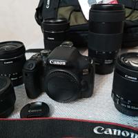 Canon 800D, 4 lenti STM + 70-300 USM 2