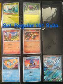 Pokemon Set regular 151 sv2a incompleto