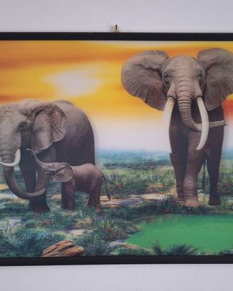 Quadro Lenticolare 3D Elefanti – 58×38 cm