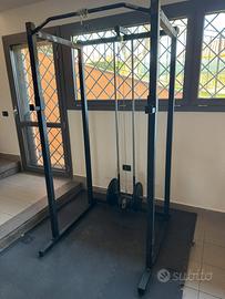 Palestra completa Rack T bar pesi, parallele