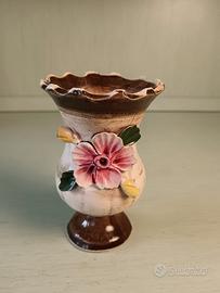 Vaso Capodimonte motivi floreali anni 50