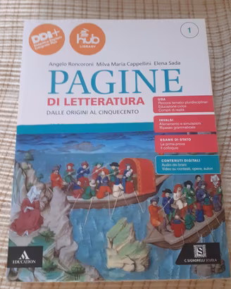 Libro "Pagine di Letteratura" Vol. 1 (Nuovo)
