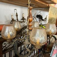 Lampadario d’epoca in vetro