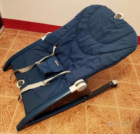 Sdraietta Chicco Pocket Relax colore blu con borsa