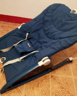 Sdraietta Chicco Pocket Relax colore blu con borsa