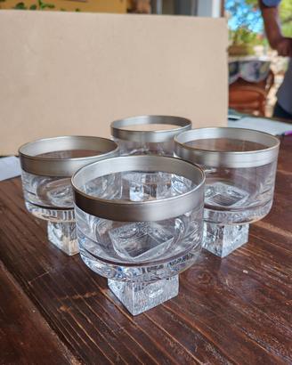 set vintage combinato bicchieri whisky e liquore 