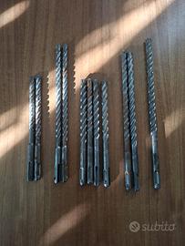 11 Punte SDS-Plus per calcestruzzo D.8/10 mm usate