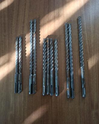 11 Punte SDS-Plus per calcestruzzo D.8/10 mm usate