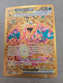 Charizard ex Teracristal versone rara dorata