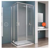 Box doccia 80x100 cm angolare scorrevole con vetro
