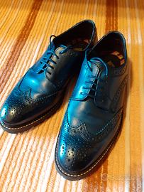 Francesine Base London in pelle blu