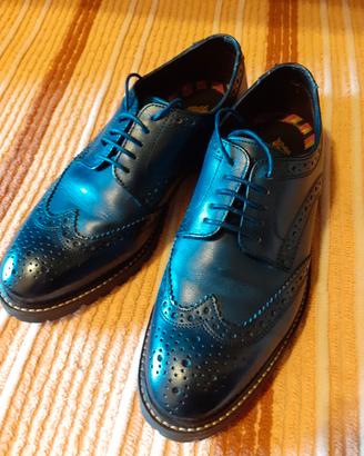 Francesine Base London in pelle blu