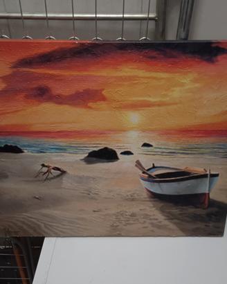 Quadro decorativo tramonto sul mare – 60x50 cm