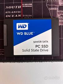 HARD DISK SSD WD BLUE 500GB 2,5" SSD SATA