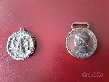 Due Medaglie commemorative in bronzo, vintage
