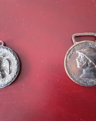 Due Medaglie commemorative in bronzo, vintage