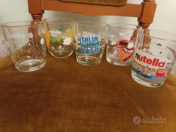 Bicchieri Nutella da collezione varie epoche