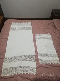 Set 2 Asciugamani Viso E Ospite Cotone Anni 70