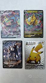 Lotto 4 carte pokemon rare.