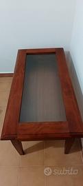 tavolino noce per salotto ( apribile a libro) 