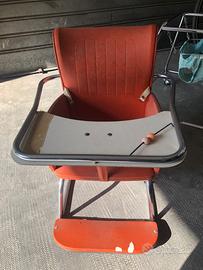 Seggiolone  con girello anni 70 da restaurare