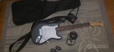 Chitarra elettrica con accessori