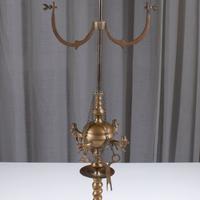 Lampada a olio fiorentina in ottone – inizi XX sec