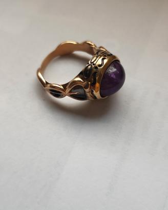 Anello oro 12 kt con scrigno