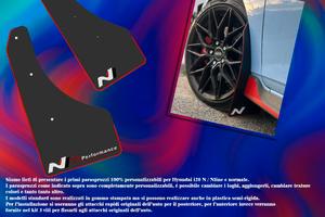 Paraspruzzi 100% personalizza Hyundai i20 mk3