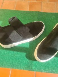 scarpe uomo alte polacchino scamosciate nere