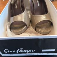 Sandali open toe in pelle lucida Gino Campo