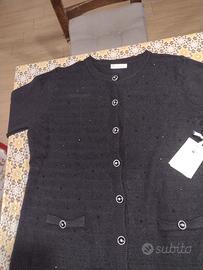 due cardigan donna nero xl
