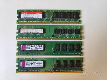 4 Banchi RAM DDR2 per PC Desktop