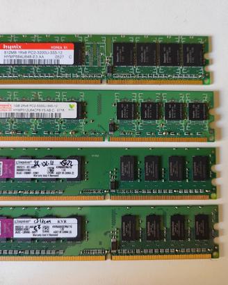 4 Banchi RAM DDR2 per PC Desktop