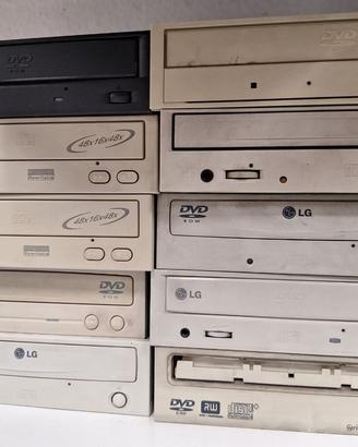 Lotto 10 pz. Masterizzatori/Lettori CD/DVD Vintage