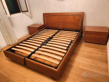 Letto Contenitore in Ciliegio Scuro